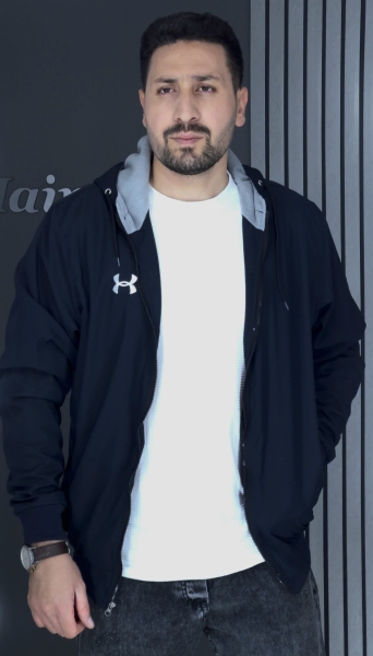 کاپشن بادگیر داخل خز مشکی