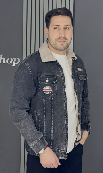 کاپشن جین داخل تدی ذغالی