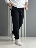 شلوار جاگر میله ای مشکی( قد 100 سانت )