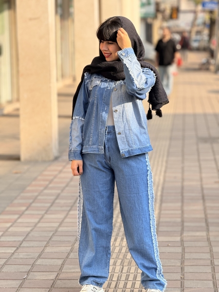 ست جین کاغذی ریش دار