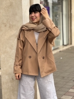 بارانی کوتاه کتان استردار