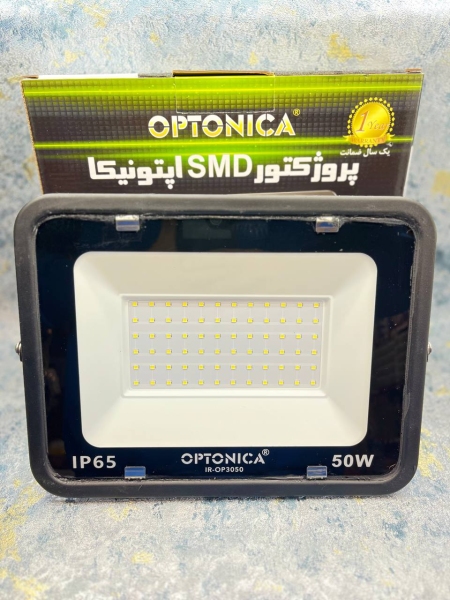 پروژکتور ال ای دی 50 وات تخت اپتونیکا