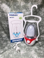 چراغ فانوسی شارژی اضطراری آویزی رومیزی دیمردار ویداسی weidasi مدل WD-833 نوردهی 360 درجه
