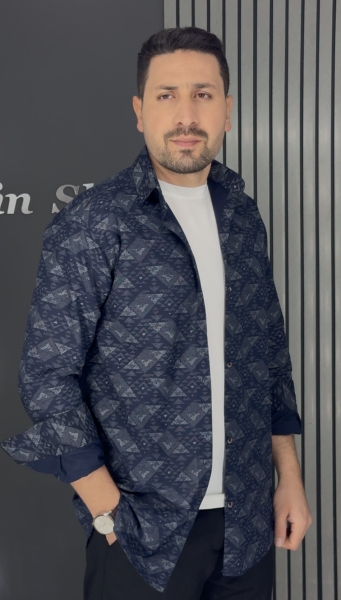 پیراهن مردانه سرمه ای