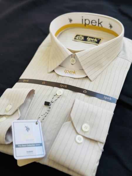 پیراهن مردانه کلاسیک کرم