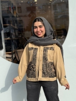 مانتو پشت چاپی جلو دکمه