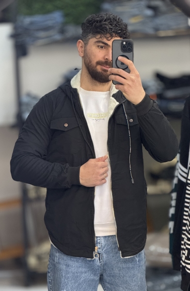 کاپشن کتان مشکی