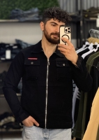 کت جین مشکی زیپدار