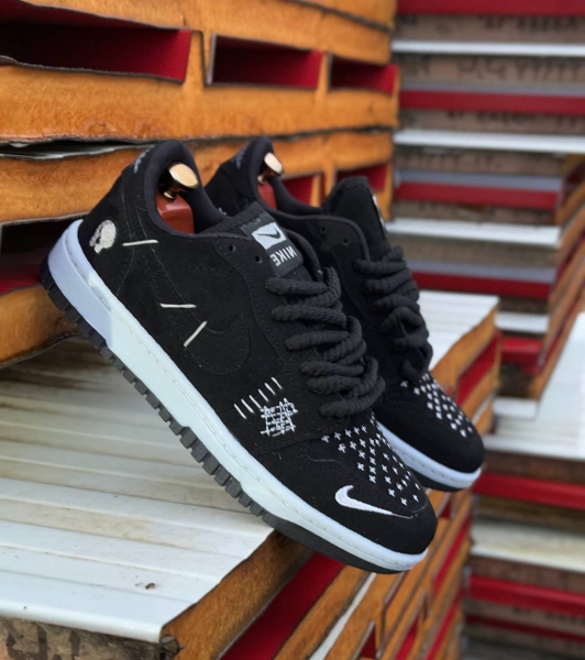 کتونی ایرجردن 1 وودو مشکی کف سفید