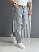 شلوار مردانه مام فیت طوسی