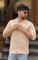 پیراهن مراکشی کرم پارچه پیچازی