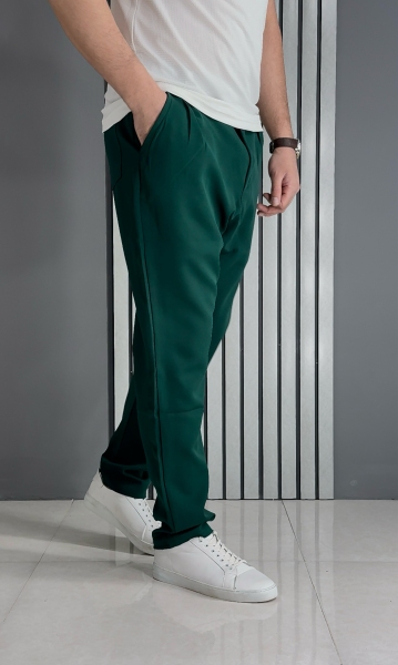 شلوار مردانه پارچه مازراتی اولدمانی سبز