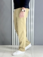 شلوار اسلش مردانه پارچه غواصی کرم