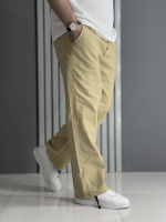 شلوار مردانه بگ کتان نیل کرم