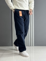 شلوار بگ کتان سرمه ای ( قد 105 سانت / پشت کمر کش )