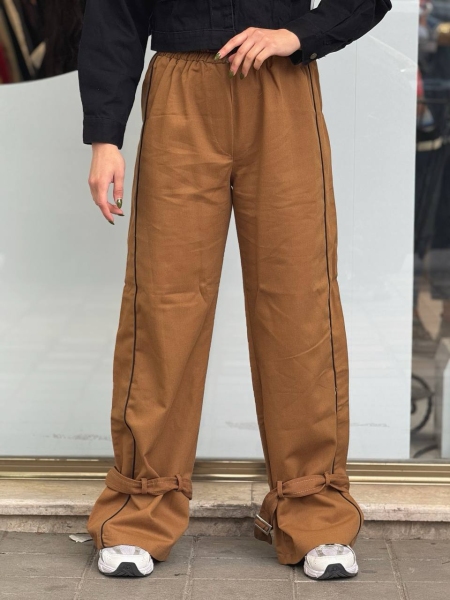 شلوار بغل خط قهوه ای