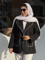 مانتو ژاکارد یقه انگلیسی2جیب