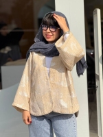 مانتو کوک دوزی ژاکارد چاکدار