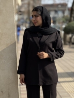 کت یقه کریستال تک دکمه