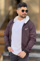 سویشرت ضد آب داخل تدی زرشکی