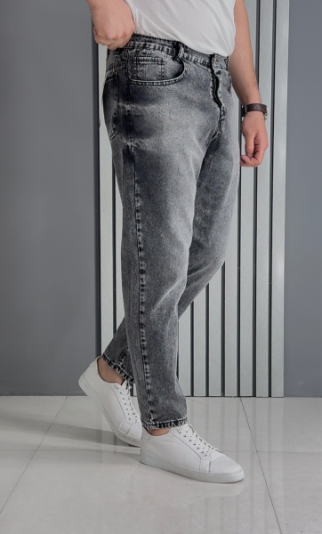 شلوار مام فیت ذغالی مردانه