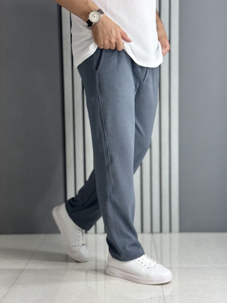 شلوار مراکشی میله ای طوسی تیره