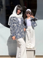 کت یقه انگلیسی جین طرحدار