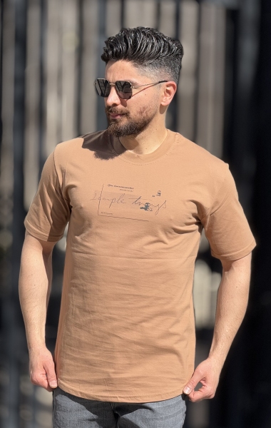 تیشرت طرح simple نسکافه ایی