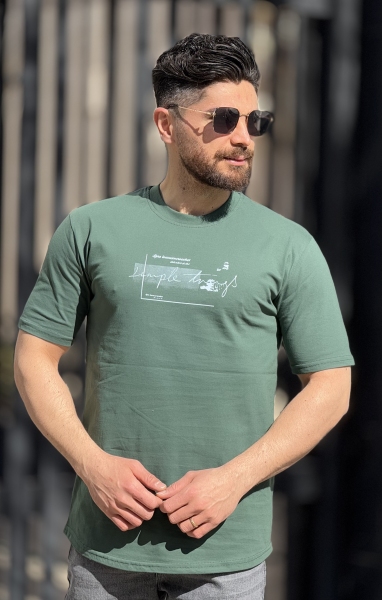 تیشرت طرح simple سبز