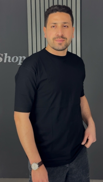 تیشرت بیسیک نخ پنبه مشکی