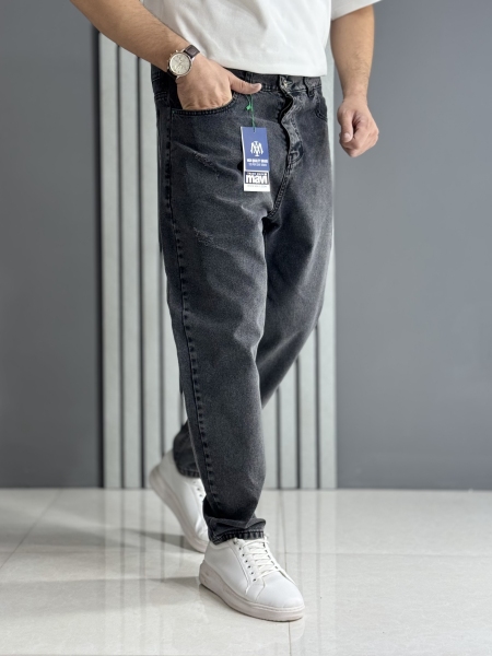 شلوار جین مام استایل ذغالی روشن ( قد 105 سانت )