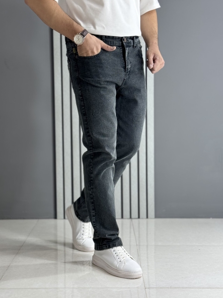 شلوار جین راسته ذغالی ( قد 109 سانت )