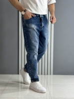 شلوار مام فیت آبی ( قد 100 سانت )