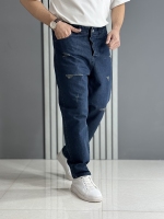 شلوار جین مام استایل آبی تیره ( قد 105 سانت )