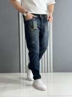 شلوار مام فیت آبی گازوئیلی ( قد 100سانت )