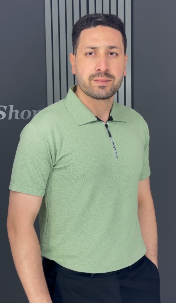 مراکشی نیم زیپ سبز