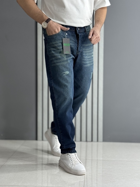 شلوار مام فیت آبی ( قد 100 سانت )