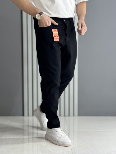 شلوار مام فیت مشکی گرم بالا ( قد 100 سانت )