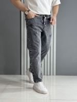 شلوار مام فیت طوسی گرم بالا ( قد 100 سانت )