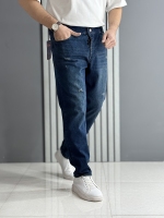 شلوار مام فیت آبی تیره ( قد 100 سانت )