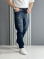 شلوار مام فیت آبی ( قد 105 سانت )