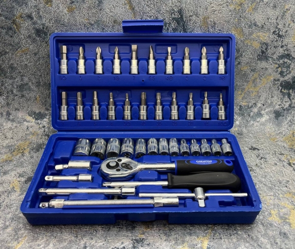 جعبه بکس و آچار 46 پارچه