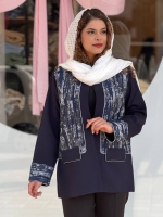 کت ژاکارد ترکیبی مغزی