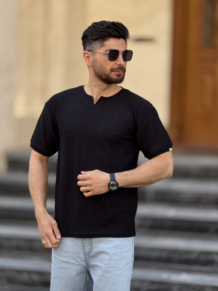 تیشرت کوبایی مشکی