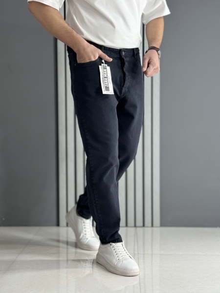 شلوار مام فیت ذغالی تیره ( قد 100 سانت )