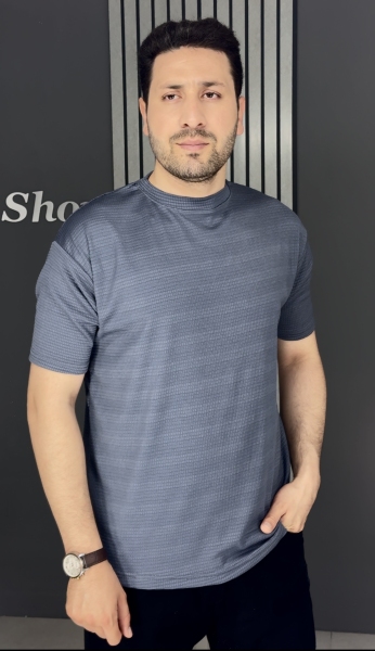 تیشرت بیسکویتی طوسی