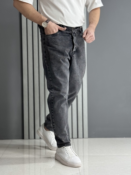 شلوار مام فیت ذغالی ( قد 100 سانت )