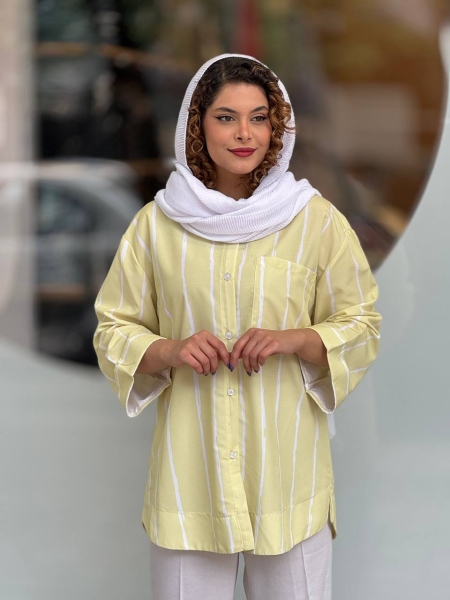 مانتو بغل چاک رنگی