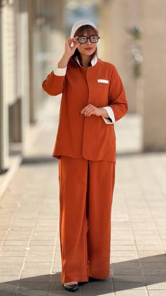 ست یقه آخوندی آستین پاکتی