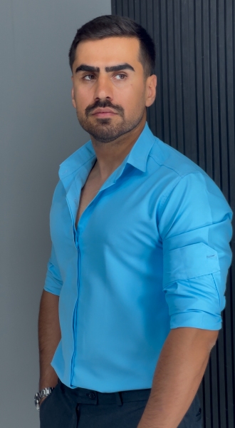 پیراهن دوشین ابی